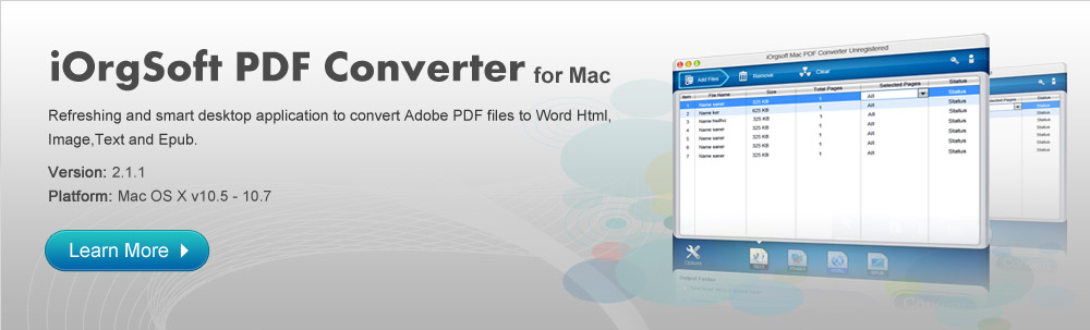 iOrgSoft PDF Converter for Mac