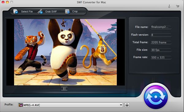 How to use SWF to MP4 converter for Mac to convert SWF to MP4 Mac lion for  playback