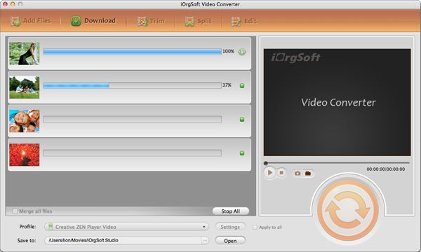 Importing video files to iMovie.
